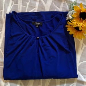 Premise studio 3/4 sleeve blue top